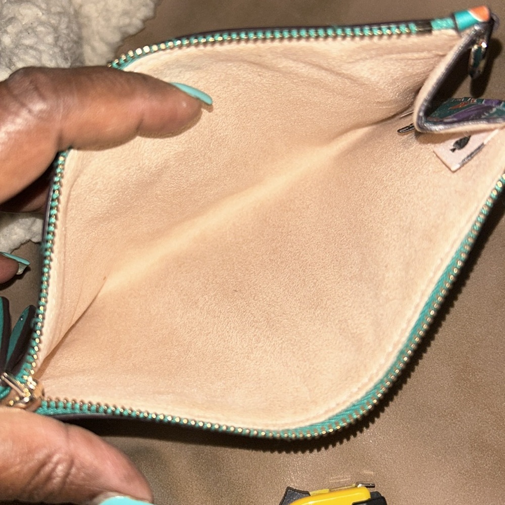 Kate Spade Teal and Orange Parrot Clutch - Picture 7 of 8